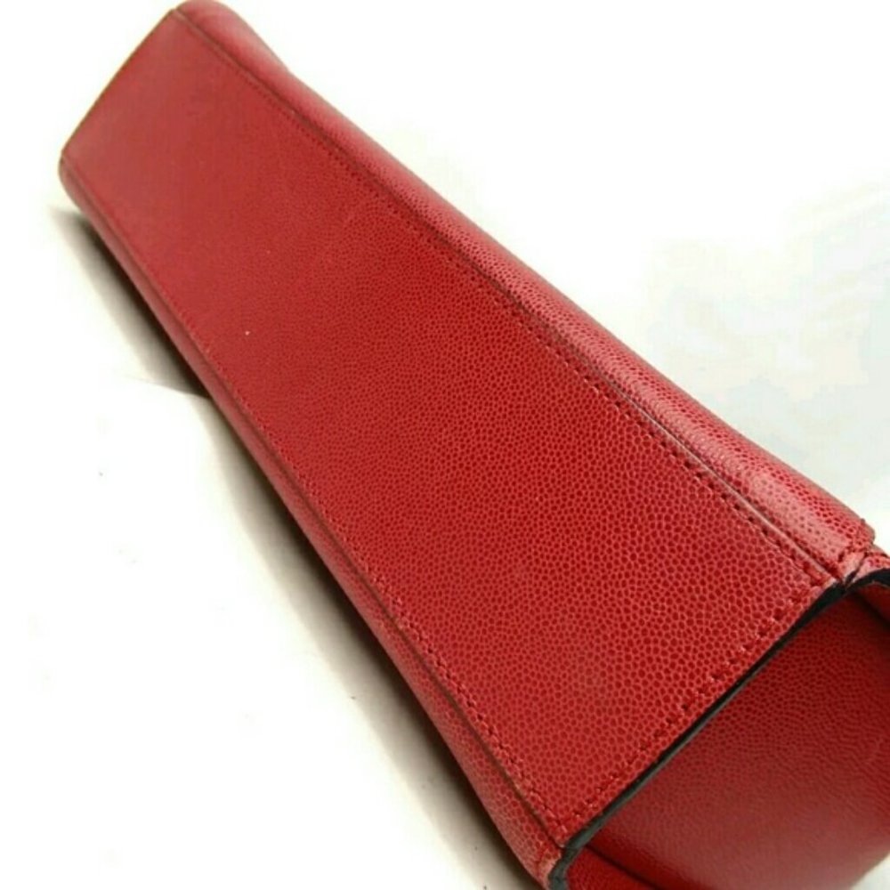 HOST PICK RARE Cartier Vintage PANTHERE Leather CALF red gold tote Shoulder bag - Picture 2 of 8